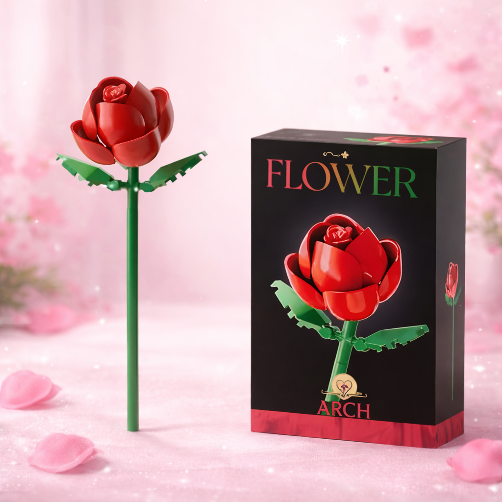 Róża z klocków ARCH – prezent z miłości 🌹❤️